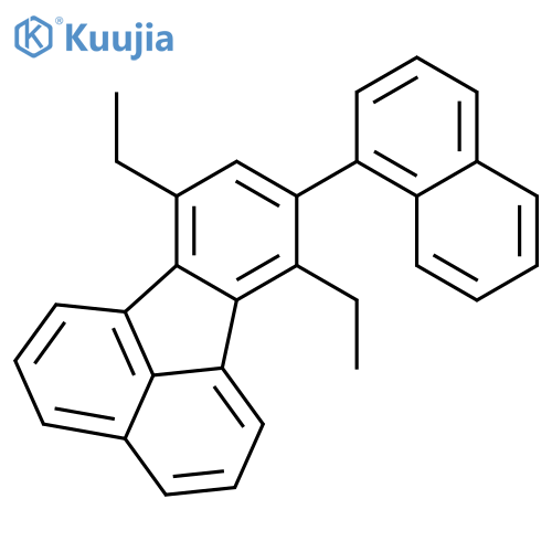 Fluoranthene, 7,10-diethyl-8-(1-naphthalenyl)- structure