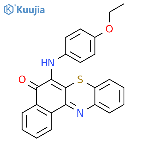 5H-Benzo[a]phenothiazin-5-one, 6-[(4-ethoxyphenyl)amino]- structure