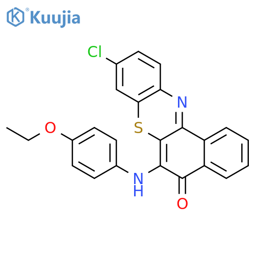 5H-Benzo[a]phenothiazin-5-one, 9-chloro-6-[(4-ethoxyphenyl)amino]- structure