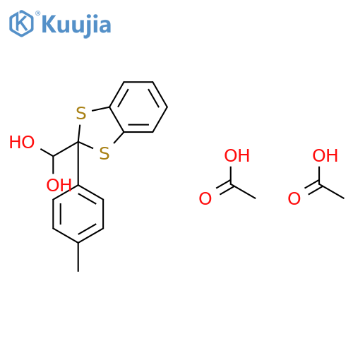 Methanediol, [2-(4-methylphenyl)-1,3-benzodithiol-2-yl]-, diacetate structure