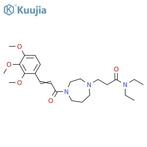 1H-1,4-Diazepine-1-propanamide, N,N-diethylhexahydro-4-[1-oxo-3-(2,3,4-trimethoxyphenyl)-2-propen-1-yl]- structure
