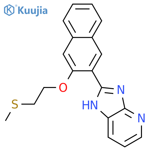 1H-Imidazo[4,5-b]pyridine, 2-[3-[2-(methylthio)ethoxy]-2-naphthalenyl]- structure