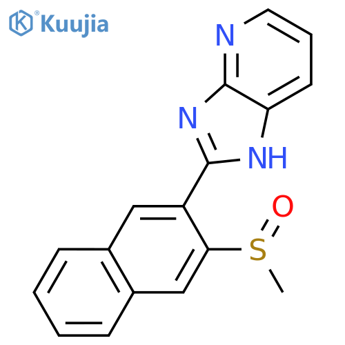 1H-Imidazo[4,5-b]pyridine, 2-[3-(methylsulfinyl)-2-naphthalenyl]- structure