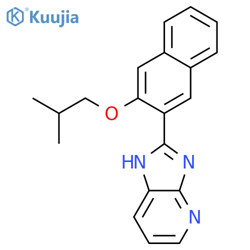 1H-Imidazo[4,5-b]pyridine, 2-[3-(2-methylpropoxy)-2-naphthalenyl]- structure