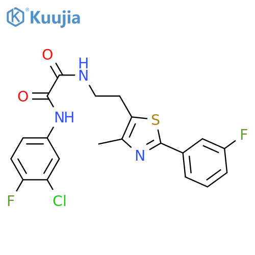 N'-(3-chloro-4-fluorophenyl)-N-{2-2-(3-fluorophenyl)-4-methyl-1,3-thiazol-5-ylethyl}ethanediamide structure