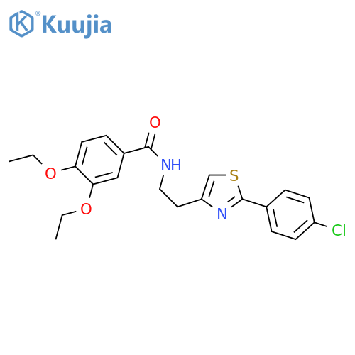N-{2-2-(4-chlorophenyl)-1,3-thiazol-4-ylethyl}-3,4-diethoxybenzamide structure