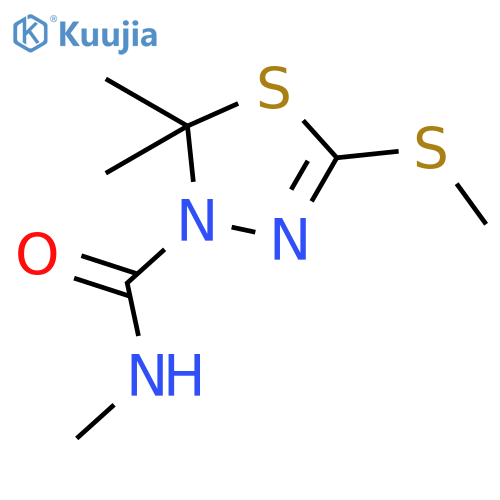1,3,4-Thiadiazole-3(2H)-carboxamide, N,2,2-trimethyl-5-(methylthio)- structure
