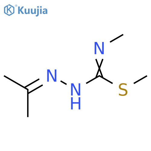 Hydrazinecarboximidothioic acid, N-methyl-2-(1-methylethylidene)-,methyl ester structure