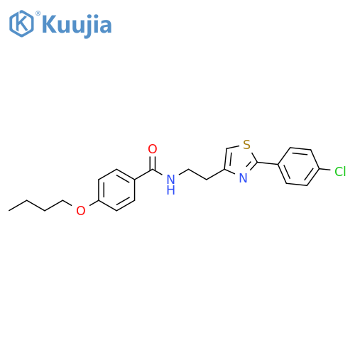 4-butoxy-N-{2-2-(4-chlorophenyl)-1,3-thiazol-4-ylethyl}benzamide structure
