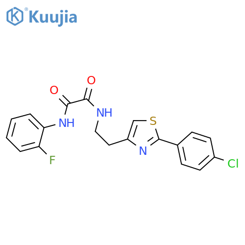 N-{2-2-(4-chlorophenyl)-1,3-thiazol-4-ylethyl}-N'-(2-fluorophenyl)ethanediamide structure