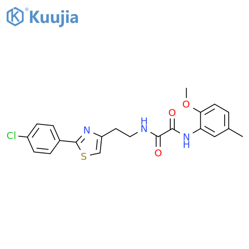 N-{2-2-(4-chlorophenyl)-1,3-thiazol-4-ylethyl}-N'-(2-methoxy-5-methylphenyl)ethanediamide structure