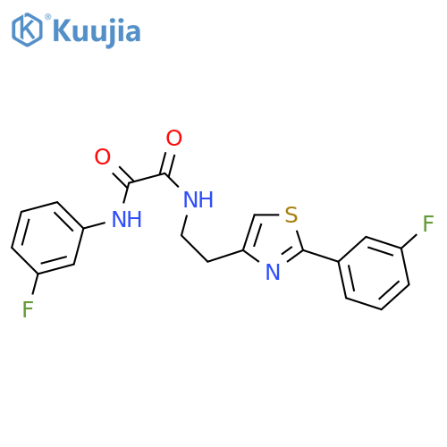 N'-(3-fluorophenyl)-N-{2-2-(3-fluorophenyl)-1,3-thiazol-4-ylethyl}ethanediamide structure
