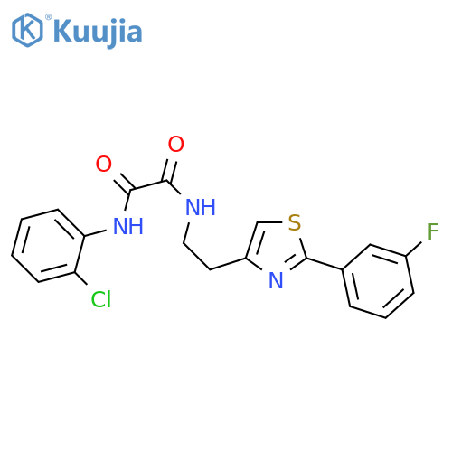 N'-(2-chlorophenyl)-N-{2-2-(3-fluorophenyl)-1,3-thiazol-4-ylethyl}ethanediamide structure