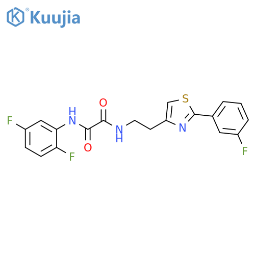 N'-(2,5-difluorophenyl)-N-{2-2-(3-fluorophenyl)-1,3-thiazol-4-ylethyl}ethanediamide structure