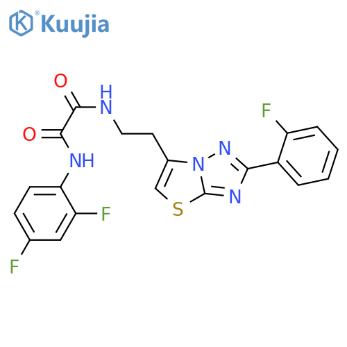 N'-(2,4-difluorophenyl)-N-{2-2-(2-fluorophenyl)-1,2,4triazolo3,2-b1,3thiazol-6-ylethyl}ethanediamide structure