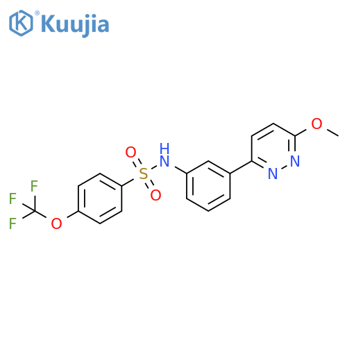 N-3-(6-methoxypyridazin-3-yl)phenyl-4-(trifluoromethoxy)benzene-1-sulfonamide structure