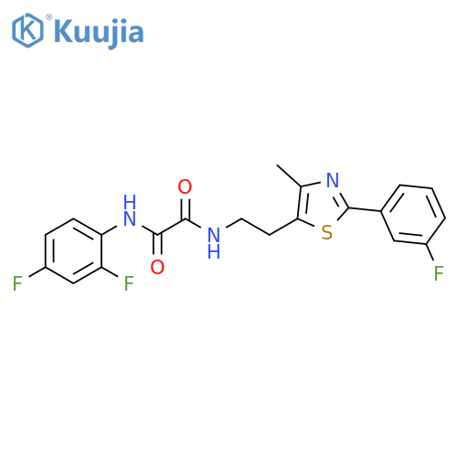 N'-(2,4-difluorophenyl)-N-{2-2-(3-fluorophenyl)-4-methyl-1,3-thiazol-5-ylethyl}ethanediamide structure
