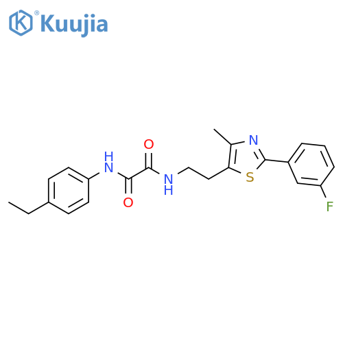 N'-(4-ethylphenyl)-N-{2-2-(3-fluorophenyl)-4-methyl-1,3-thiazol-5-ylethyl}ethanediamide structure