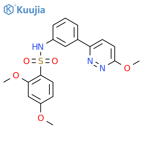 2,4-dimethoxy-N-3-(6-methoxypyridazin-3-yl)phenylbenzene-1-sulfonamide structure