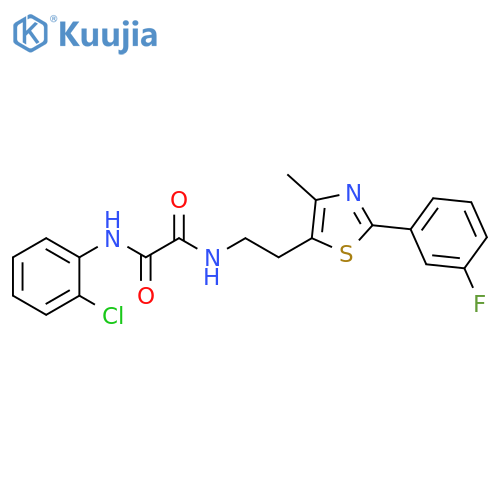 N'-(2-chlorophenyl)-N-{2-2-(3-fluorophenyl)-4-methyl-1,3-thiazol-5-ylethyl}ethanediamide structure