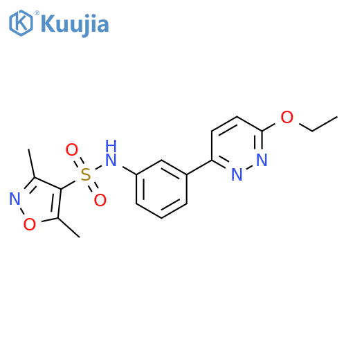 N-3-(6-ethoxypyridazin-3-yl)phenyl-3,5-dimethyl-1,2-oxazole-4-sulfonamide structure