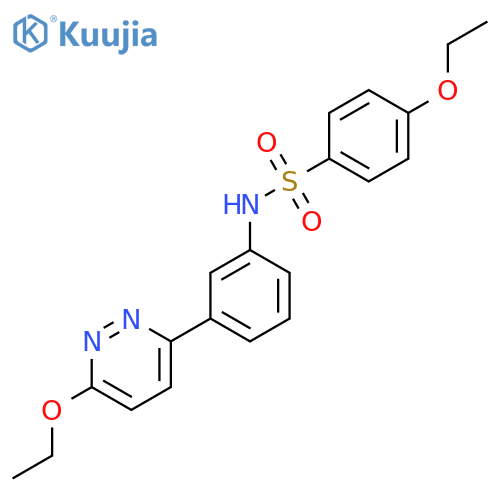 4-ethoxy-N-3-(6-ethoxypyridazin-3-yl)phenylbenzene-1-sulfonamide structure