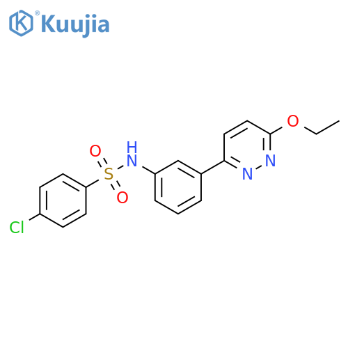 4-chloro-N-3-(6-ethoxypyridazin-3-yl)phenylbenzene-1-sulfonamide structure
