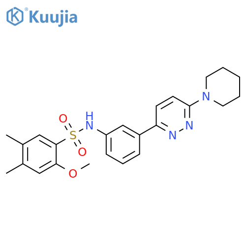 2-methoxy-4,5-dimethyl-N-{3-6-(piperidin-1-yl)pyridazin-3-ylphenyl}benzene-1-sulfonamide structure