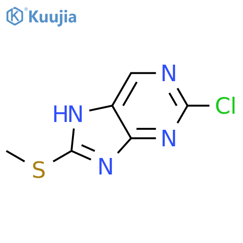 2-Chloro-8-(methylthio)-7H-purine structure