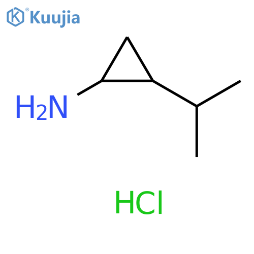2-(Propan-2-yl)cyclopropan-1-amine hydrochloride structure