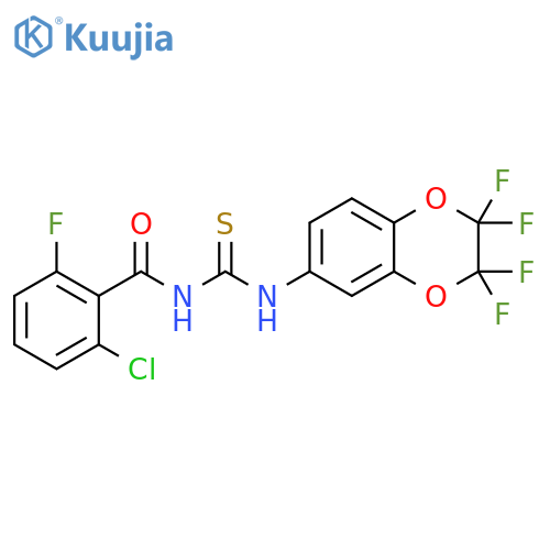 Benzamide, 2-chloro-6-fluoro-N-[[(2,2,3,3-tetrafluoro-2,3-dihydro-1,4-benzodioxin-6-yl)amino]thioxomethyl]- structure