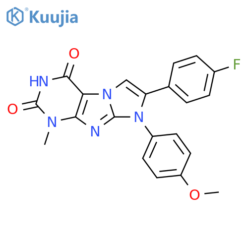 7-(4-fluorophenyl)-8-(4-methoxyphenyl)-1-methyl-1H,2H,3H,4H,8H-imidazo1,2-gpurine-2,4-dione structure