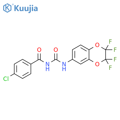 Benzamide, 4-chloro-N-[[(2,2,3,3-tetrafluoro-2,3-dihydro-1,4-benzodioxin-6-yl)amino]carbonyl]- structure