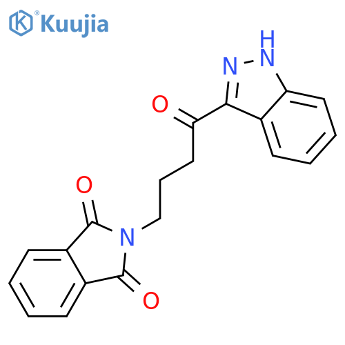 1H-Isoindole-1,3(2H)-dione, 2-[4-(1H-indazol-3-yl)-4-oxobutyl]- structure