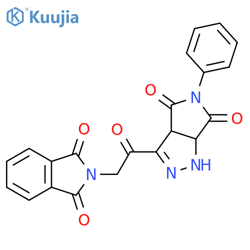 1H-Isoindole-1,3(2H)-dione, 2-[2-(1,3a,4,5,6,6a-hexahydro-4,6-dioxo-5-phenylpyrrolo[3,4-c]pyrazol-3-yl)-2-oxoethyl]- structure