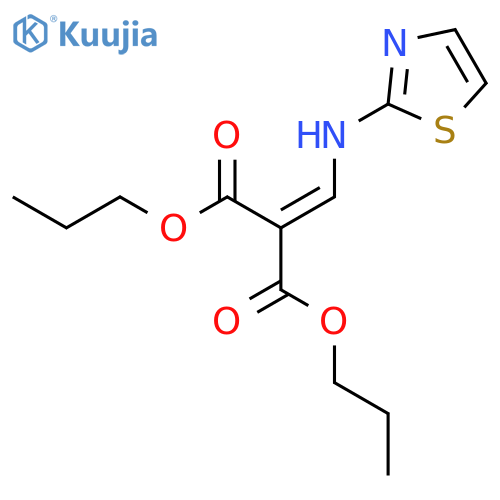 Propanedioic acid, [(2-thiazolylamino)methylene]-, dipropyl ester structure
