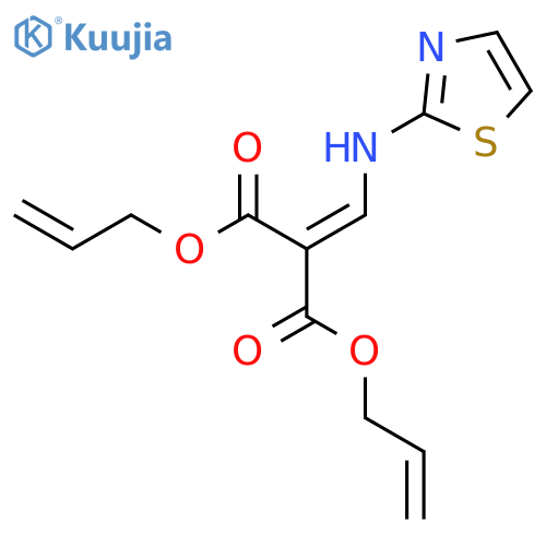 Propanedioic acid, [(2-thiazolylamino)methylene]-, di-2-propenyl ester structure