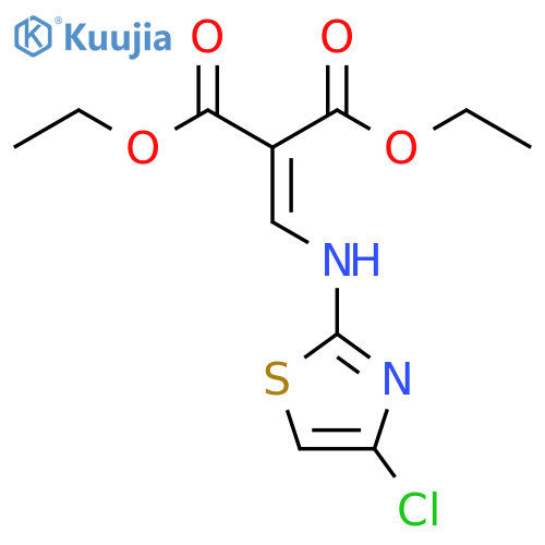Propanedioic acid, [[(4-chloro-2-thiazolyl)amino]methylene]-, diethylester structure
