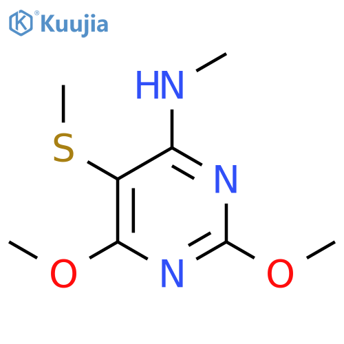 4-Pyrimidinamine, 2,6-dimethoxy-N-methyl-5-(methylthio)- structure