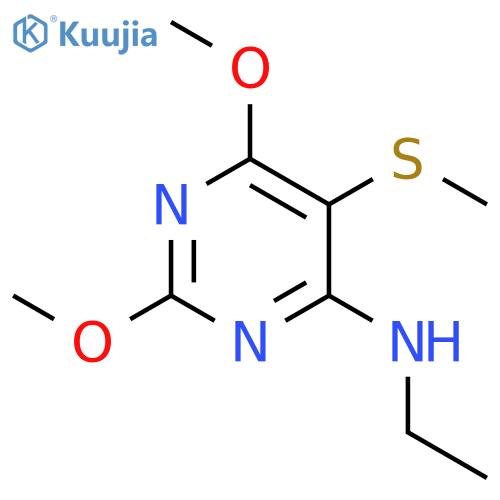 4-Pyrimidinamine, N-ethyl-2,6-dimethoxy-5-(methylthio)- structure