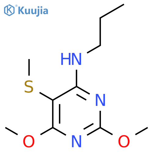 4-Pyrimidinamine, 2,6-dimethoxy-5-(methylthio)-N-propyl- structure