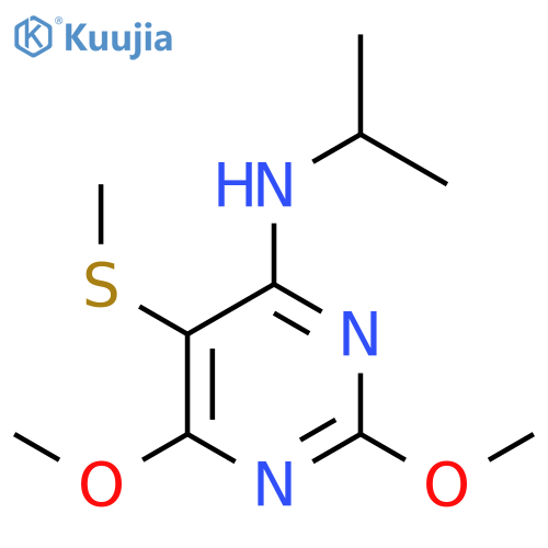 4-Pyrimidinamine, 2,6-dimethoxy-N-(1-methylethyl)-5-(methylthio)- structure
