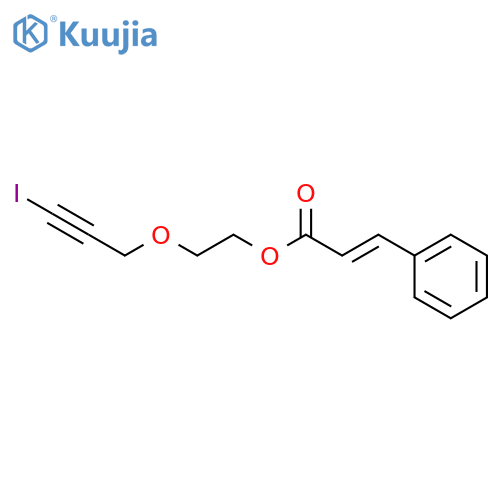 2-Propenoic acid, 3-phenyl-, 2-[(3-iodo-2-propynyl)oxy]ethyl ester structure