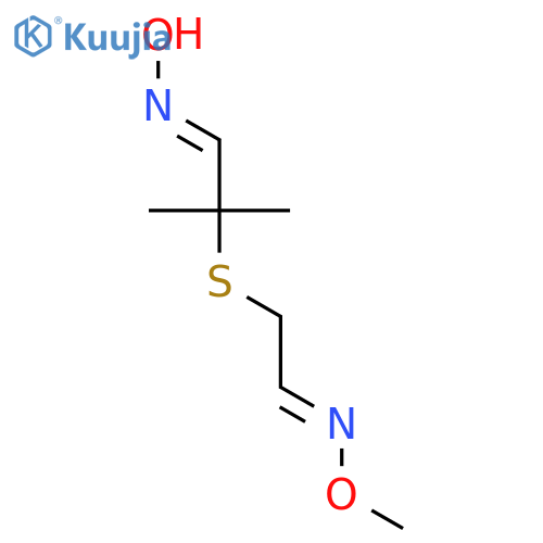 Propanal, 2-[[2-(methoxyimino)ethyl]thio]-2-methyl-, oxime structure