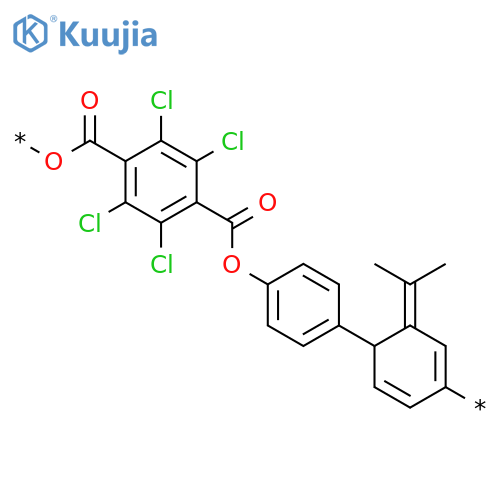 POLY[OXYCARBONYL(2,3,5,6-TETRACHLORO-1,4-PHENYLENE)CARBONYLOXY-1,4-PHENYLENE(1-METHYLETHYLIDENE)-1,4-PHENYLENE] structure