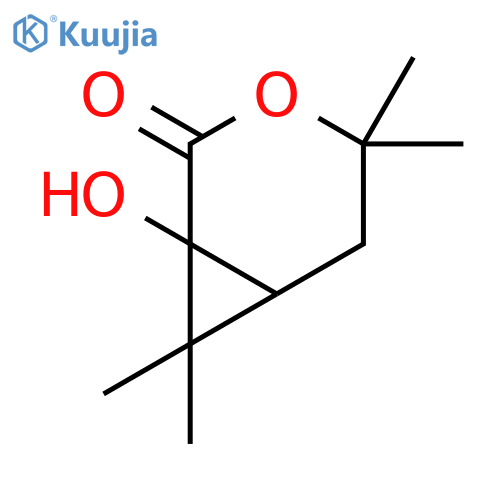 3-Oxabicyclo[4.1.0]heptan-2-one, 1-hydroxy-4,4,7,7-tetramethyl- structure