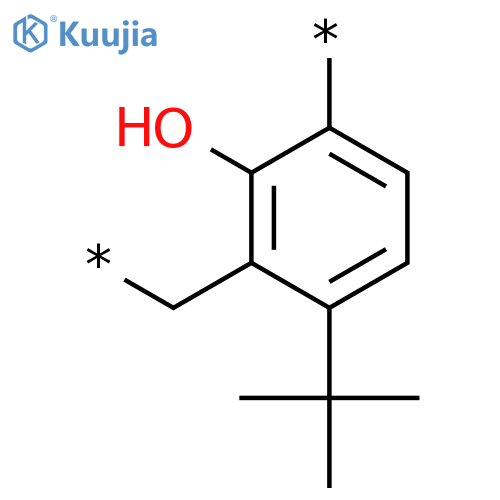 Poly[[(1,1-dimethylethyl)-2-hydroxy-1,3-phenylene]methylene] structure