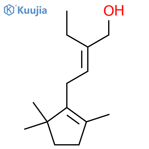 (2E)-2-ethyl-4-(2,5,5-trimethylcyclopent-1-en-1-yl)but-2-en-1-ol structure