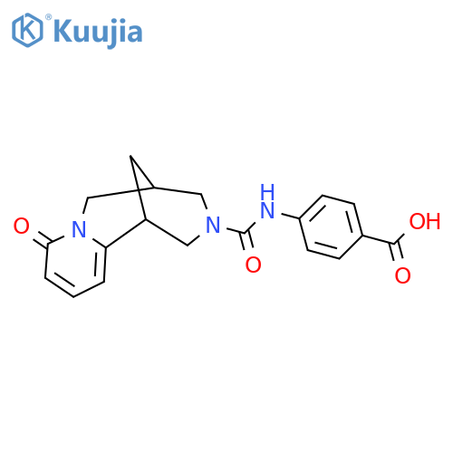 4-{[(6-Oxo-7,11-diazatricyclo[7.3.1.0~2,7~]trideca-2,4-dien-11-yl)carbonyl]amino}benzoic acid structure