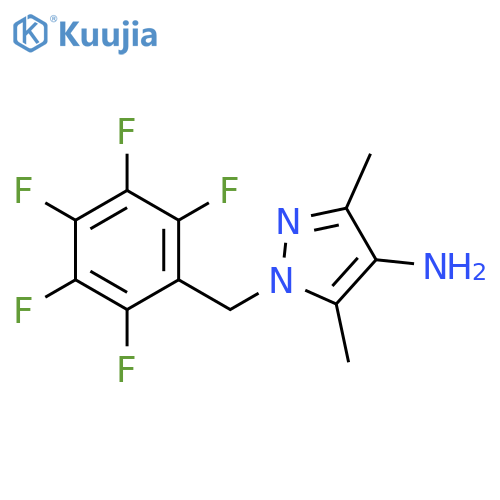 3,5-dimethyl-1-(pentafluorophenyl)methyl-1H-pyrazol-4-amine structure